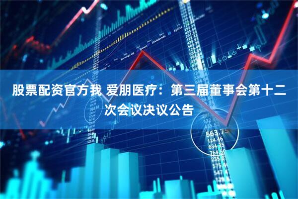 股票配资官方我 爱朋医疗：第三届董事会第十二次会议决议公告